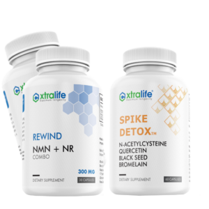 2 bottles Rewind, 1 bottle Spike Detox